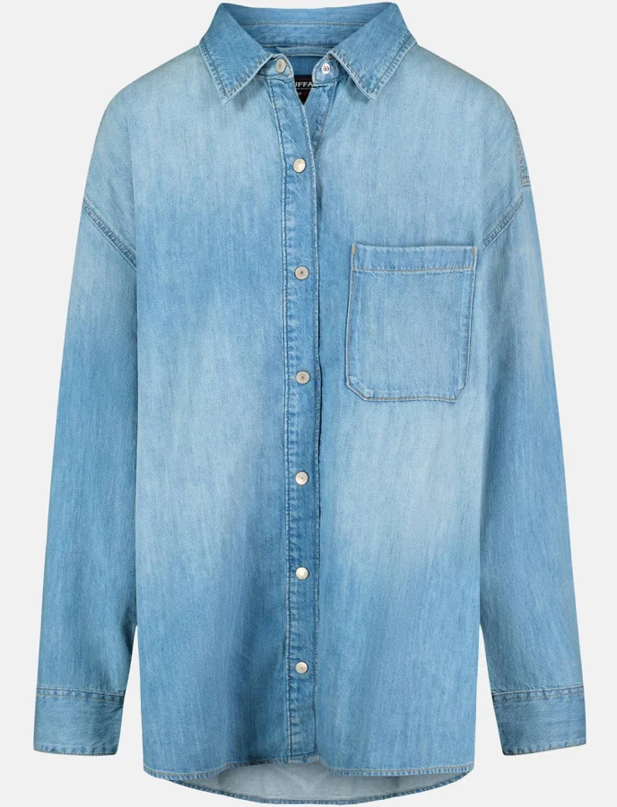 baggy oversized outfit Buffalo Jeans Women's Safiya Oversized Lightweight Denim Shirt Buffalo Jeans USA $65.4