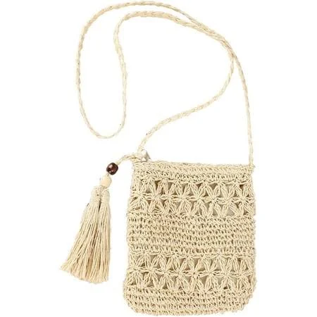 bag Caildanl Women's Straw Crossbody Bag with Tassel Walmart - CAILDANL $16.59