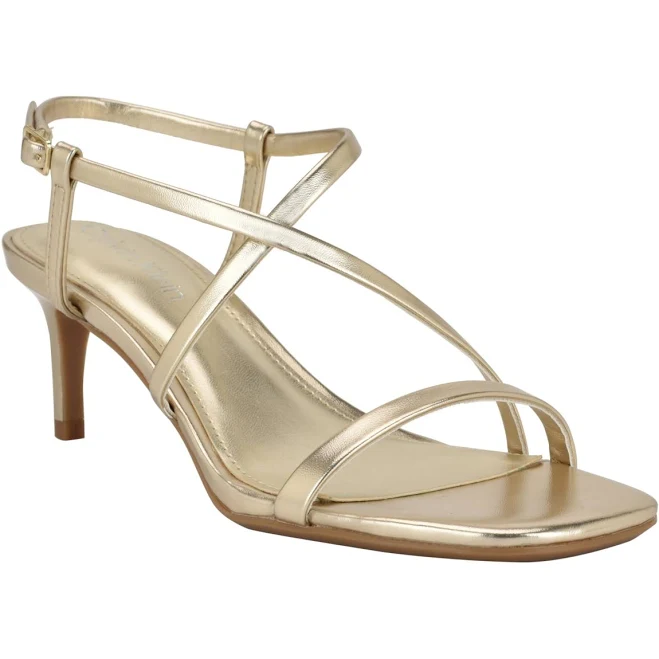 shoes Calvin Klein Women's Ishaya Strappy Low Stiletto Sandals Macy's $69.3