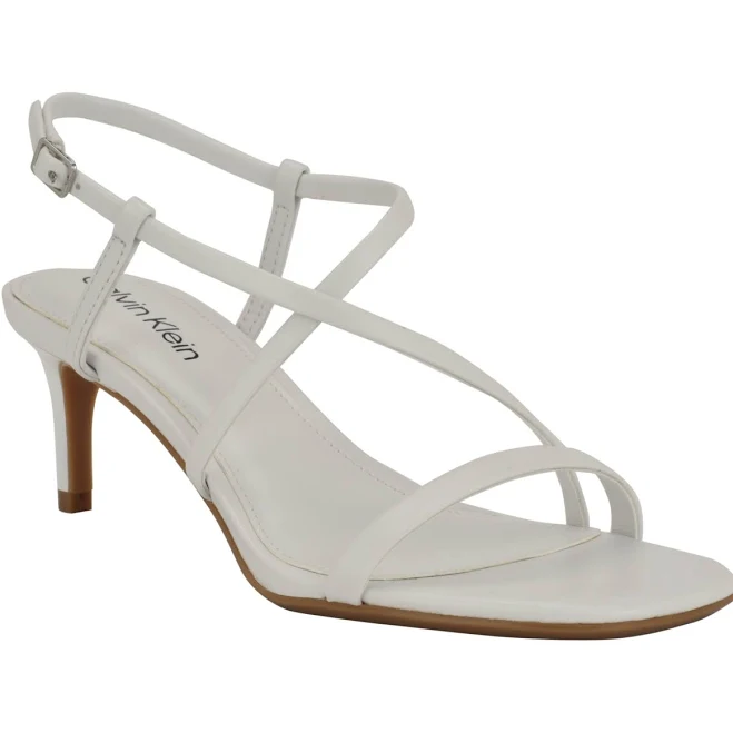 shoes Calvin Klein Women's Ishaya Strappy Low Stiletto Sandals Macy's $69.3