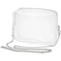 bag Camera Crossbody - Clear PVC Silver Hardwear Capri Designs $36