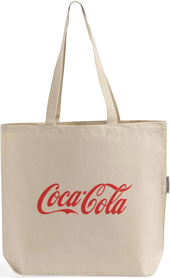 bag Canvas Organic All-Day Custom Tote Bags with Your Logo, Natural / 1-Color / Front by Tote Bag Factory ToteBagFactory $3.6
