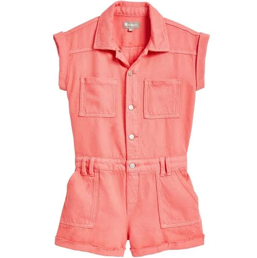 romper Cargo Romper with Patch Pockets Tractr $70