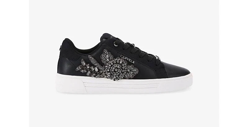 shoes Carvela Women's Mortella Faux-Leather Low-Top Trainers Selfridges $35