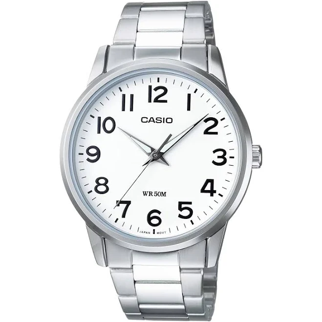 accessory Casio Analog Stainless Steel Quartz Watch Best Buy $53.95