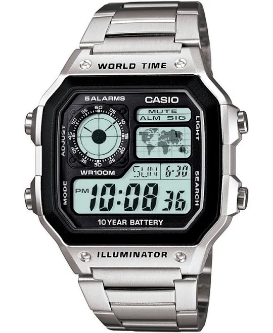 accessory Casio Digital Vintage Stainless Steel Bracelet Watch Macy's $56.25
