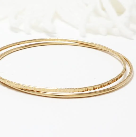 accessory Celebration Bangles Women's Minimalist Gold Filled Bangle Bracelet Etsy - IrresistiblyMinimal4 $104.99