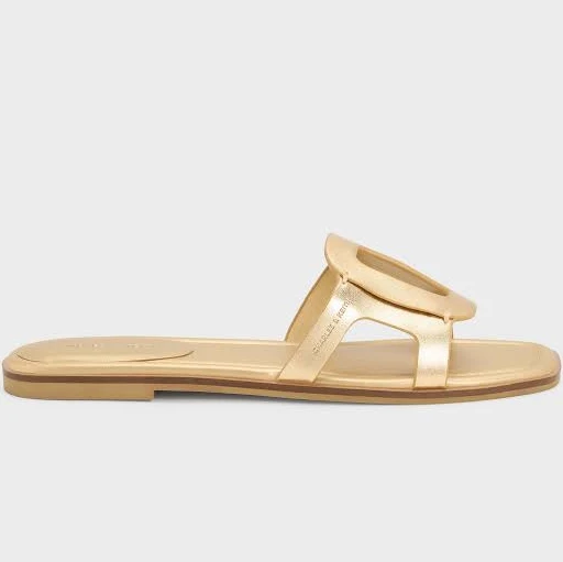 shoes Charles & Keith Easley Cut-Out Slide Sandals charleskeith.com $73