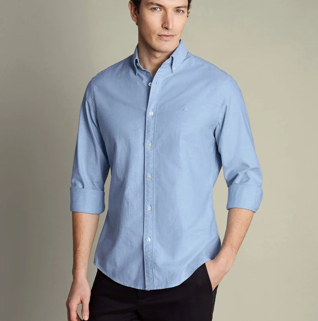 top Charles Tyrwhitt Men's Stretch Washed Oxford Shirt charlestyrwhitt.com/us $44.75