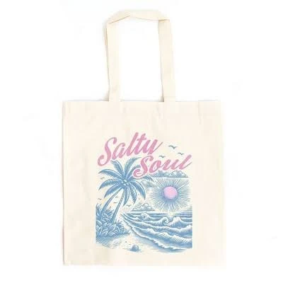 bag City Creek Prints Salty Soul Beach Canvas Tote Bag Target $24.99