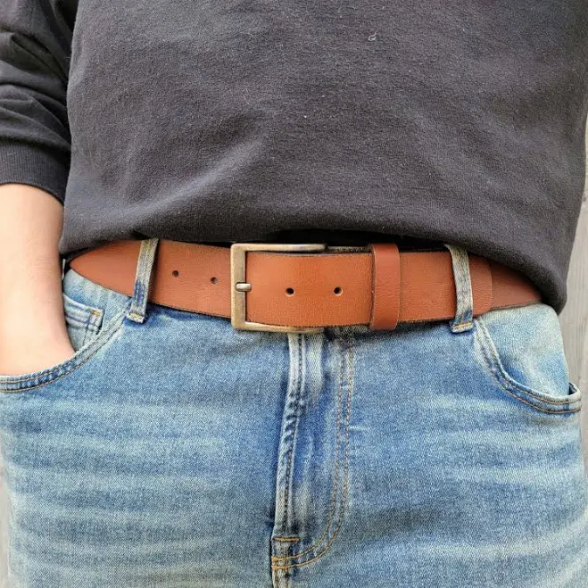 accessory Classic Casual Handcrafted Full Grain Leather Belt Etsy - NABLeather $46.57