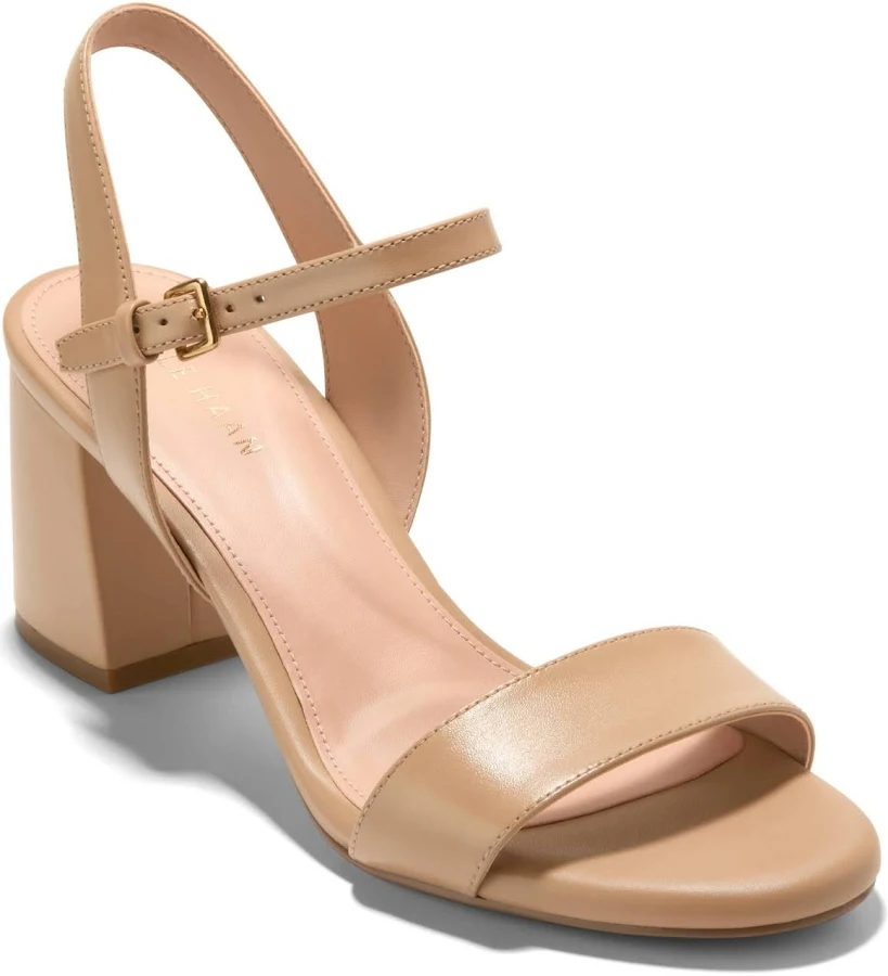 shoes Cole Haan Women's Josie Block-Heel Leather Sandals Macy's $115.5