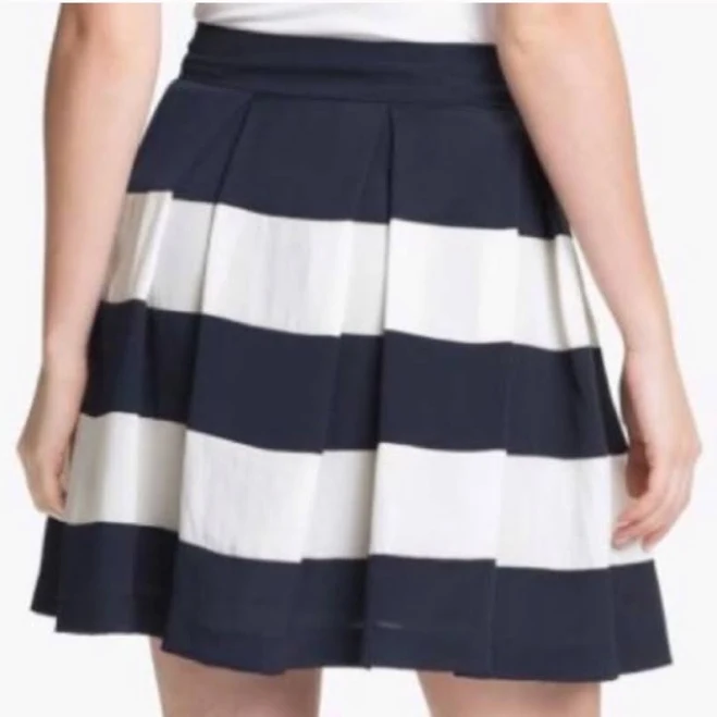 skirt Collective Concepts Stripe Pleated Mini Skirt Poshmark $35
