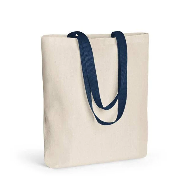 bag Contrast Canvas Tote | Stylish and Versatile Natural/Navy Twisted Swag $11.27