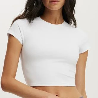 top Cotton On Women's Ultra Soft Cropped Fitted T-shirt Cotton On $18