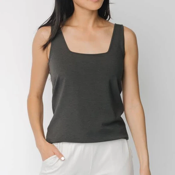 top Cozy Earth Women's Ultrasoft Square Neck Pajama Top Cozy Earth $48