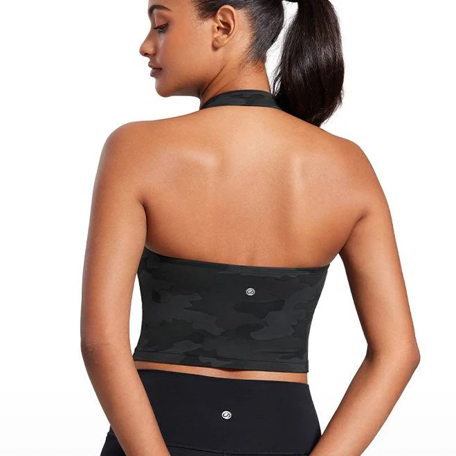 top CRZ YOGA Womens Butterluxe Built in Bra Halter Tank crz yoga $26.6