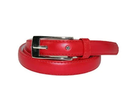 accessory Ctm Women's Skinny 3/4 Inch Leather Dress Belt Walmart - BeltOutlet $9.95