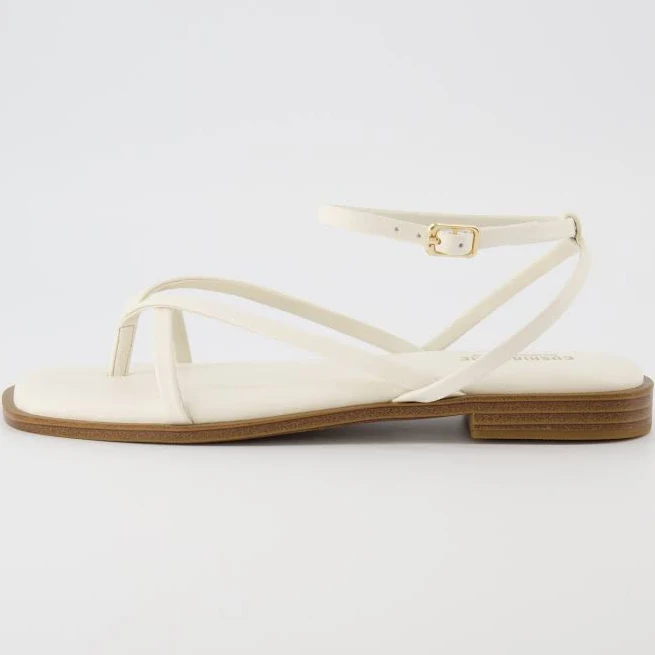 shoes Cushionaire Women's Vida Strappy Flat Sandal with Memory Foam Cushionaire $39.99