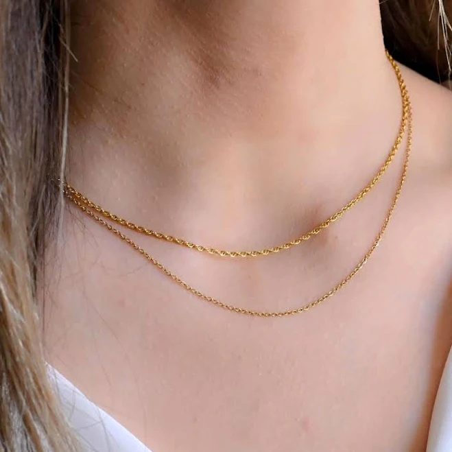accessory Dainty Gold Chain Necklace Stack Set Etsy - DaintyJools $21.97