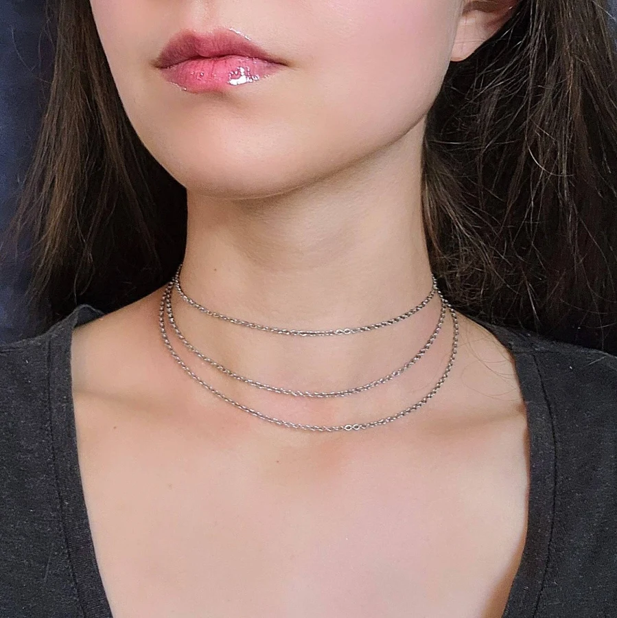 accessory Dainty Minimalist Stainless Steel Rolo Chain Necklace Etsy - RadiantThreadz $14.9