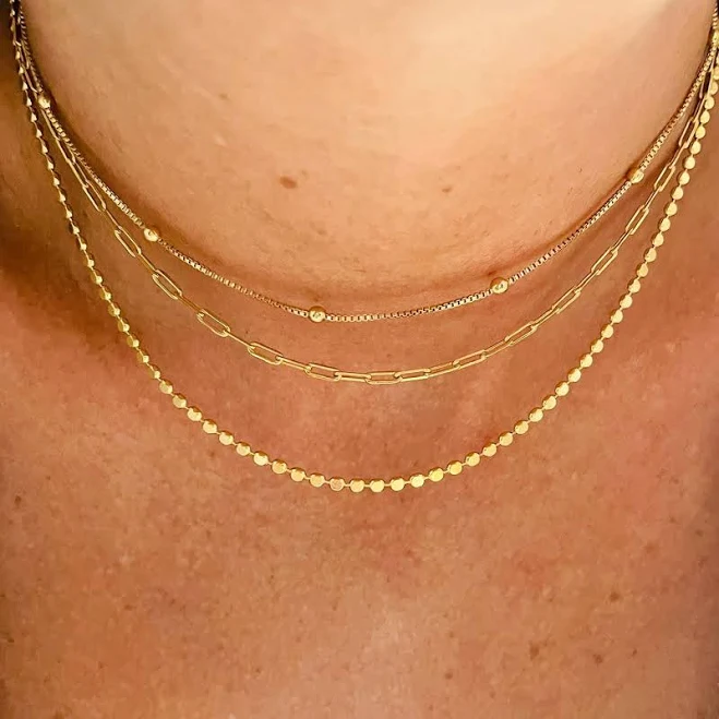 accessory Dainty Satellite Paperclip & Dot Chain Set Etsy - Seller $51.61