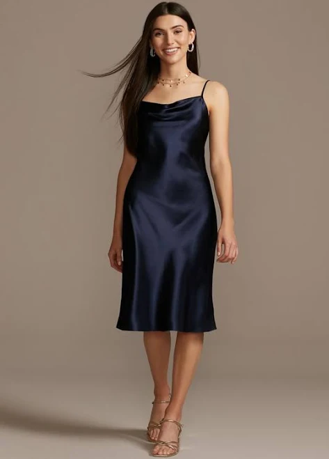 dress DB Studio Midi Satin Slip Dress David's Bridal $37.49