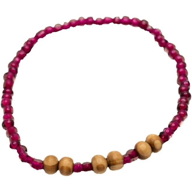 accessory DL Jewelry Designs Wine and Wood Bead Bracelet DL Jewelry Designs $10