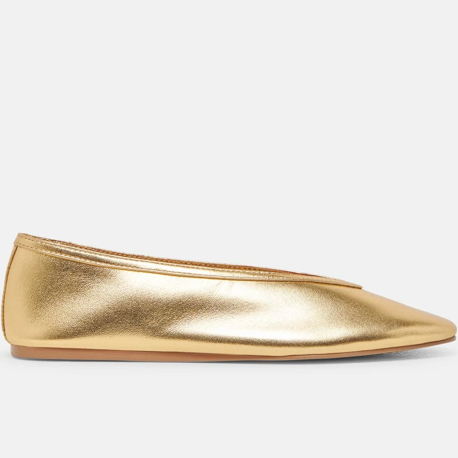 shoes Dolce Vita Braidy Metallic Leather Ballet Flats Dolce Vita $69.99