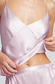 top Eclipse Washable Silk Cami in Lilac Negative $120