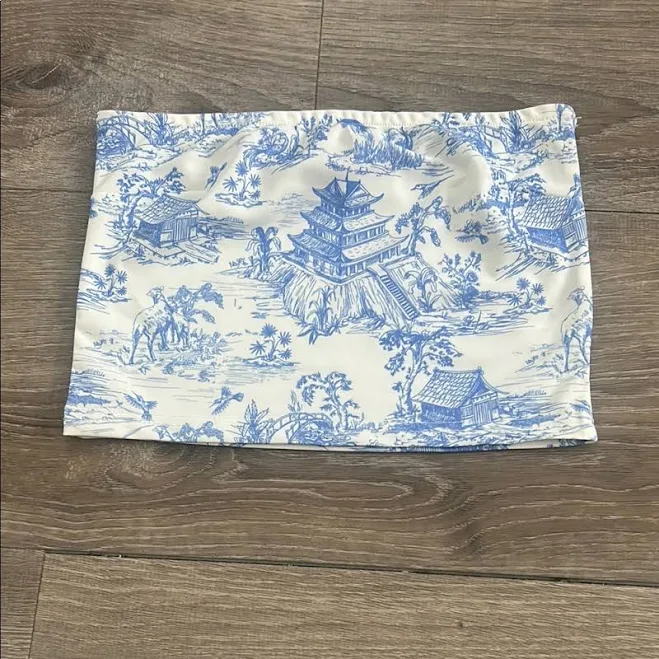 tube top Edikted Toile Print Tube Top Poshmark $12
