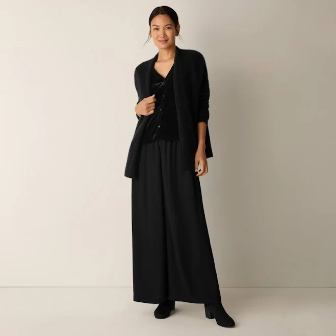 pants Eileen Fisher Women's Silk Georgette Crepe Wide-Leg Pants Eileen Fisher $298