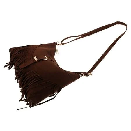 bag Elayard Ethnic Boho Suede Crossbody Bag with Fringe and Woven Texture for Everyday Carry, Adult Unisex, Size: Small Walmart - Urarrive $11.76