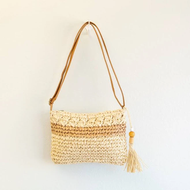 bag Elena Straw Woven Crossbody Bag Elena Handbags $42