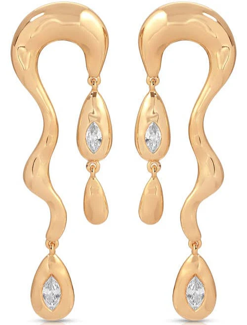 accessory Ettika 18k Gold Plated Melting Metal Drop Earrings Nordstrom $95