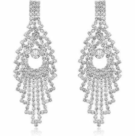 accessory Ettika Chandelier Crystal & Silver Plated Earrings Ettika $52.99