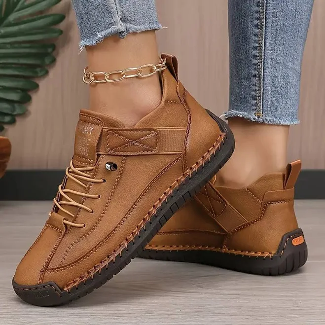 shoes EverWalk | Premium Leather Cloud-Step Sneakers, Brown / 5.5 doglory $54.95