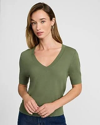 top Express Women's Airy Soft V-Neck Skimming Sweater Express $17.4