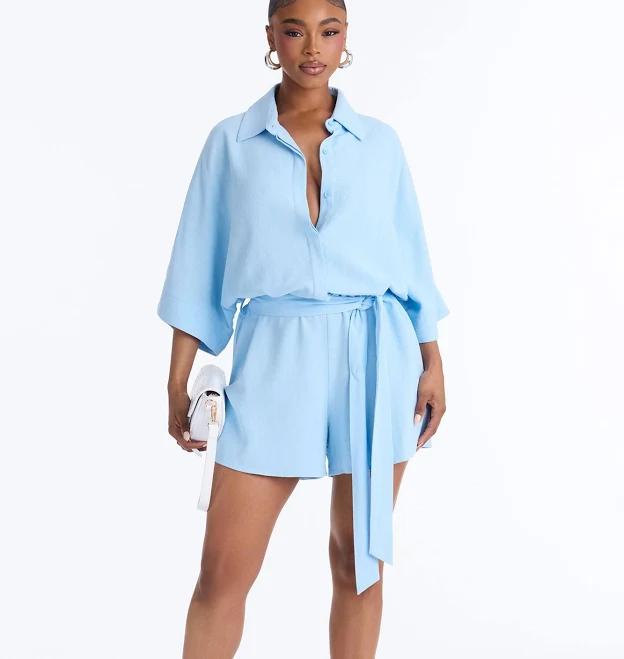 romper Fashion Nova Charlotte Linen Romper Fashion Nova $20.99