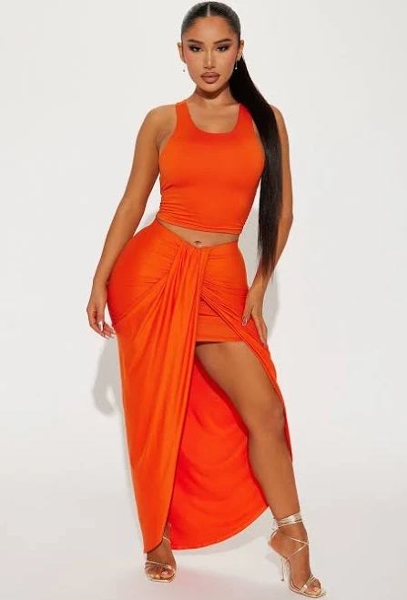 matching set Fashion Nova Conjunto de Falda Maxi Lanie Fashion Nova $29.99