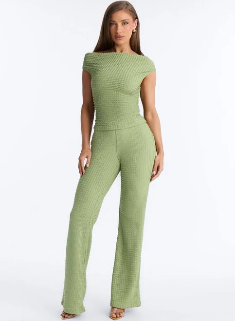 two piece set Fashion Nova Cropped Baby Tee and Wide Leg Pant Set Fashion Nova $23.99