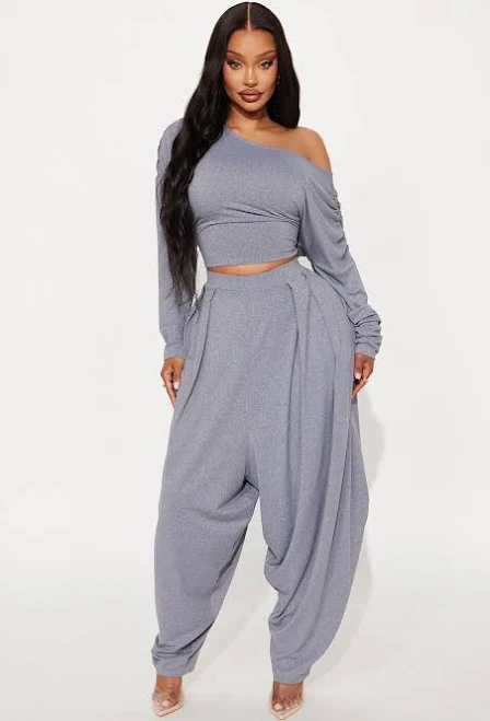 outfits Fashion Nova Long Sleeve Blouse and Wide Leg Pant Set Fashion Nova $44.99