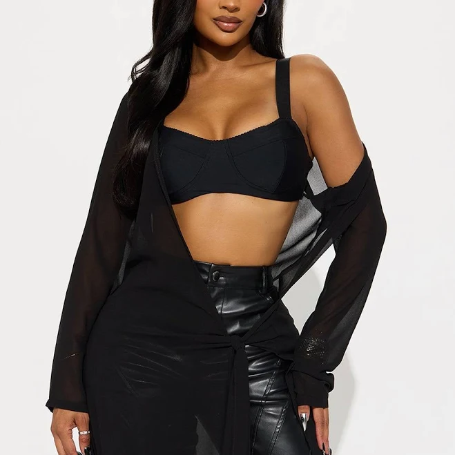 cover-up Fashion Nova Sheer Long Sleeve Kimono Fashion Nova $12.48