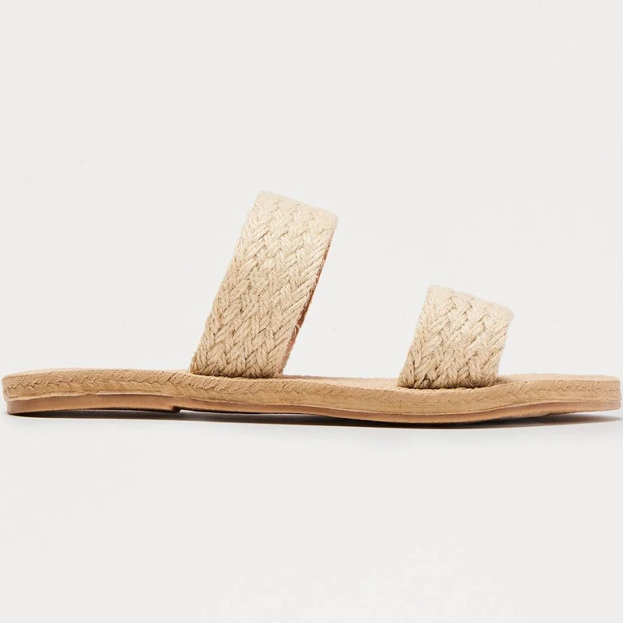 shoes Fashion Nova Women's Coconut Jute Slip-On Sandals Fashion Nova $10