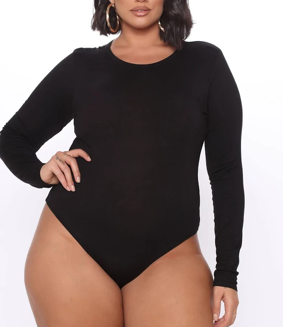 top Fashion Nova Women's Krystal Crew Neck Long Sleeve Bodysuit Fashion Nova $10