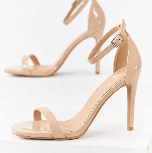 shoes Faux Leather Ankle Strap High Heels Lime Lush $34.99