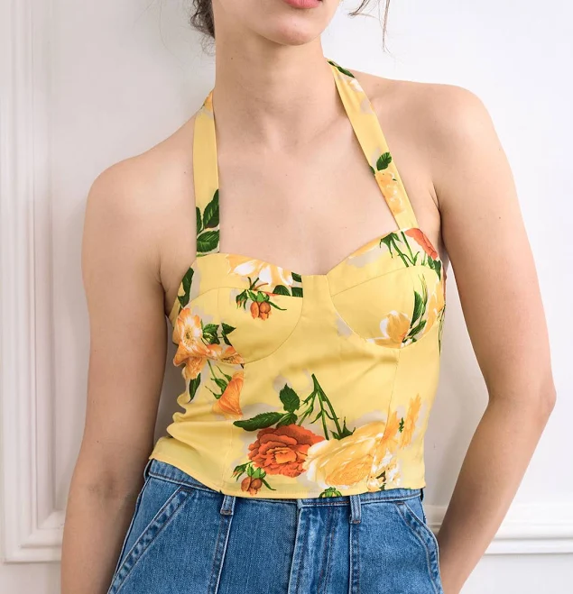 halter top Faye Vintage Halter Top Simple Retro $25