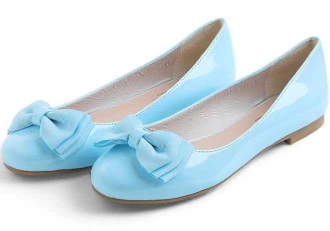 shoes Feversole Women's Round Toe Bow Trim Ballet Flats Feversole $32.99