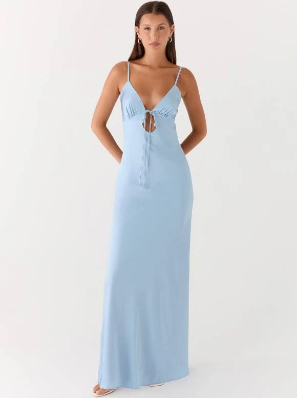 dress Flora Satin Maxi Dress Peppermayo - US $90