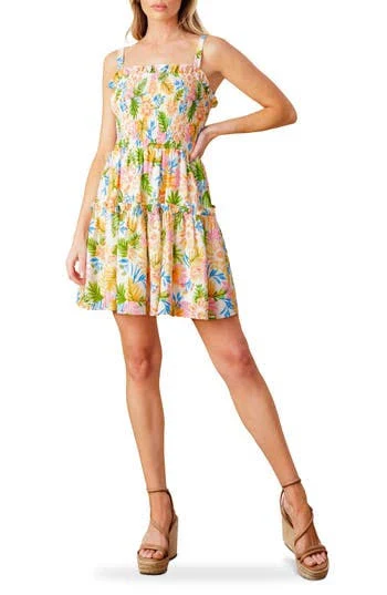 dress Flying Tomato Floral Smocked Fit & Flare Minidress Nordstrom Rack $49.97